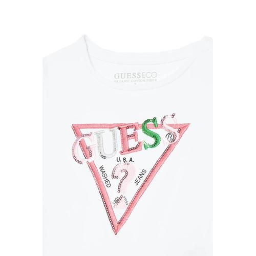 Girls' High Low Short Sleeve T-Shirt with Embroidered Logo