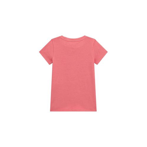 Girls' High Low Short Sleeve T-Shirt with Embroidered Logo
