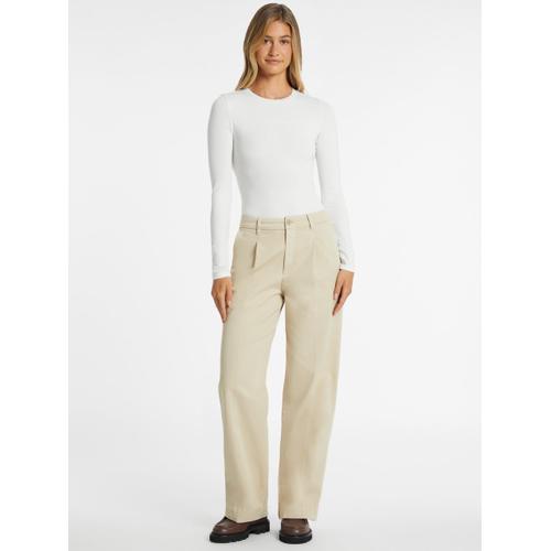 Women's Wide Leg High-Waisted Pants with Five-Pocket Design