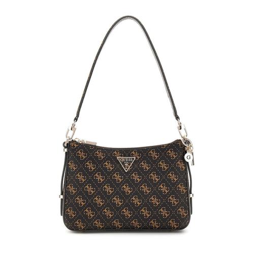 Women's Erica Shoulder Bag with Allover Logo, Zipper Closure & Detachable Strap