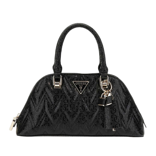 Damens Aderald Doppelgriff Handtasche mit All-Over Logo