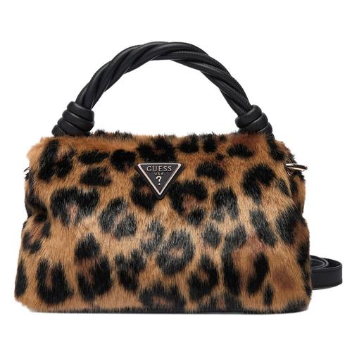 Women's Shaida Handbag with Leopard Print Design and Magnetic Closure