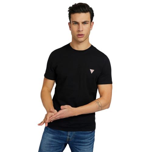 Herren Kurzarm T-Shirt mit kleinem Dreieck-Logo-Druck