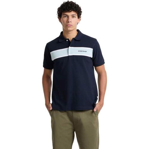 Herren Poloshirt Mit Streifenstickerei und Kentiμένο Λογότυπο