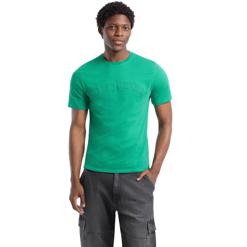 Herren T-Shirt mit Gesticktem Logo und Rundhalsausschnitt