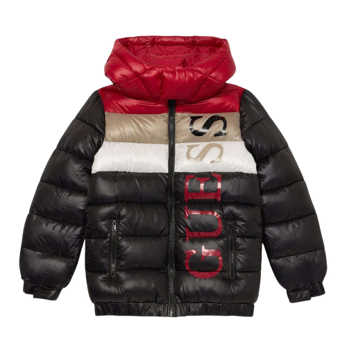 Kinder Logo-Steppjacke mit Reißverschluss