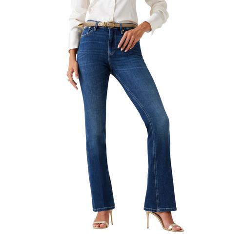 Women's Sexy Flare Jeans with High-Rise Waist