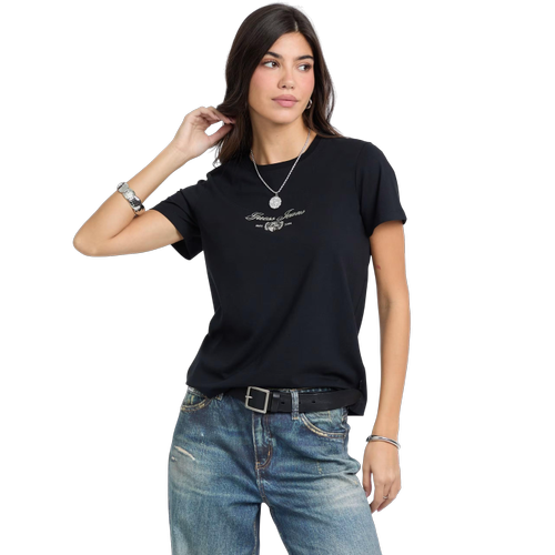 Γυναικείο Κοντομάνικο Μπλουζάκι με Κεντημένο Σχέδιο και Άνετη Εφαρμογή