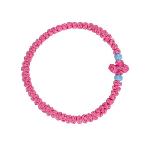 Handmade Pink Prayer Rope with 33 Prayer Knots