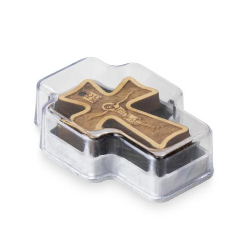 Byzantine Wooden Cross Necklace with Cord from Mount Athos