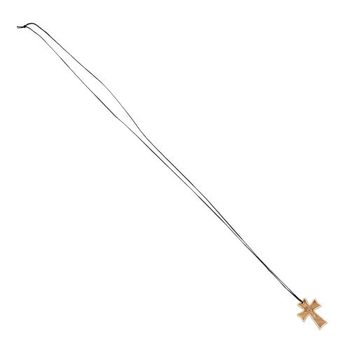 Byzantine Wooden Cross Necklace with Cord from Mount Athos