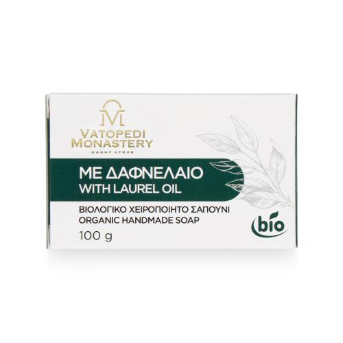 Organic Handmade Soap with Laurel Oil from Mount Athos - 100g