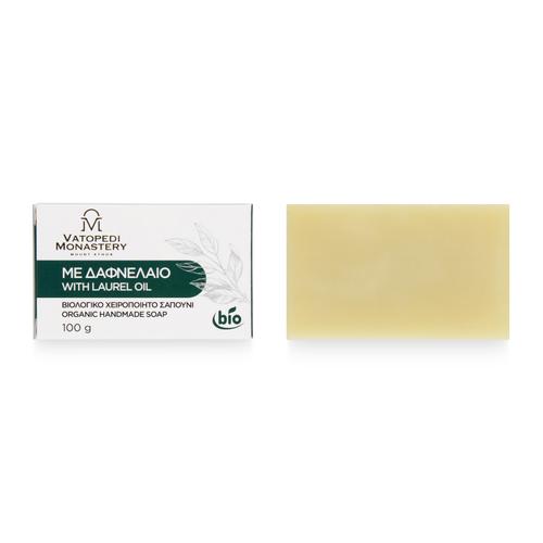 Organic Handmade Soap with Laurel Oil from Mount Athos - 100g