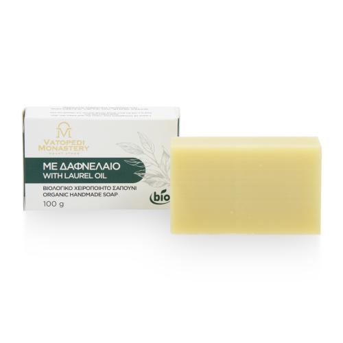 Organic Handmade Soap with Laurel Oil from Mount Athos - 100g