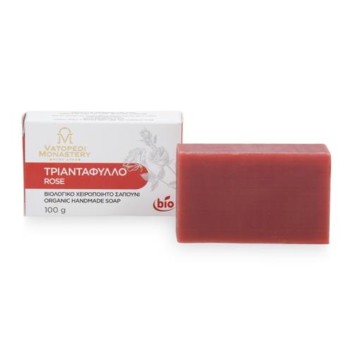 Organic Handmade Soap with Rose from Mount Athos - 100g