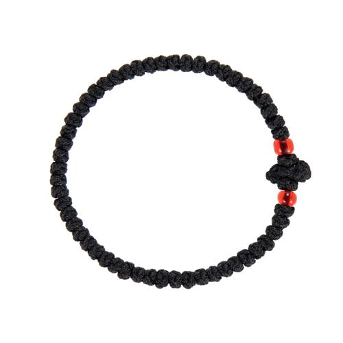 Handmade Prayer Rope with 33 Prayer Knots and Red Beads