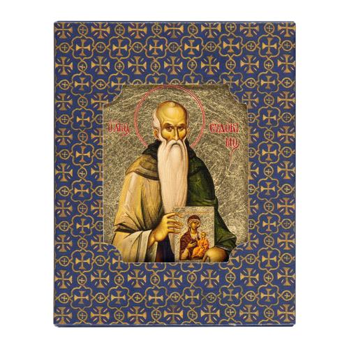 Saint Eudokimos - Icon on Canvas with Golden Background, 6 x 5 cm