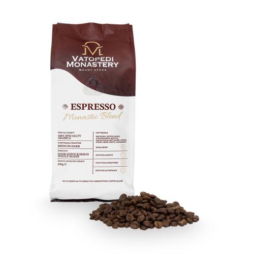 Espresso Monastic Blend – Whole Beans with Medium to Dark Roast – 250g