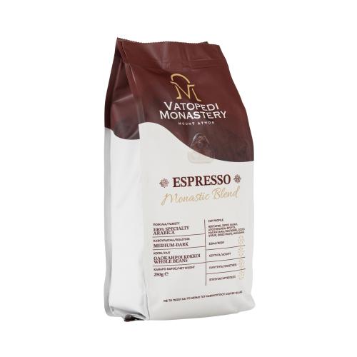 Espresso Monastic Blend – Whole Beans with Medium to Dark Roast – 250g