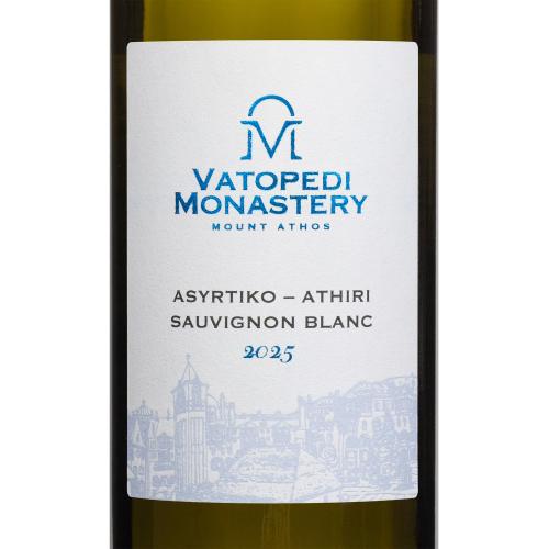 White, Dry Wine from the Vineyard of Vatopedi Organically Grown - Asyrtiko-Athiri-Sauvignon Blanc 2025 (750ml)