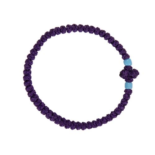 Handmade Purple Prayer Rope with 33 Prayer Knots