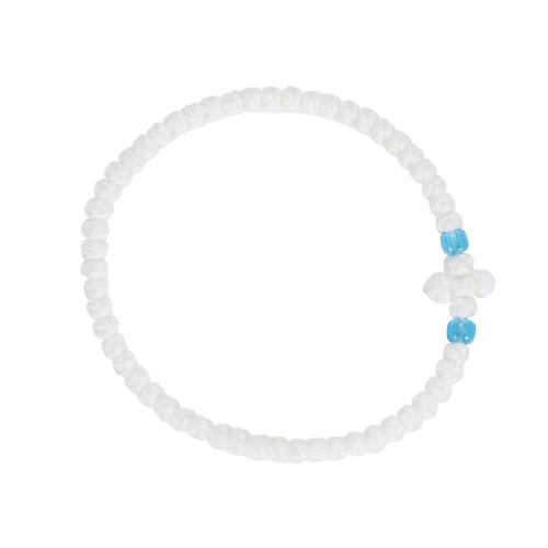 Handmade White Prayer Rope with 33 Prayer Knots