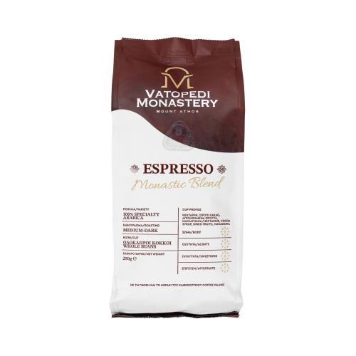 Espresso Monastic Blend – Whole Beans with Medium to Dark Roast – 250g