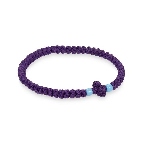 Handmade Purple Prayer Rope with 33 Prayer Knots