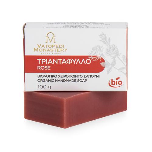 Organic Handmade Soap with Rose from Mount Athos - 100g