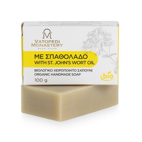 Organic Handmade Soap with st. John’s Wort Oil from Mount Athos - 100g