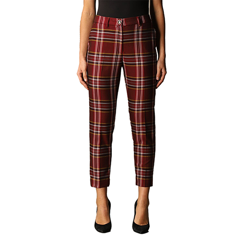 Liu Jo Women's Tartan Glam Trousers PN: ZF0050T4934 - Picture 7 of 8