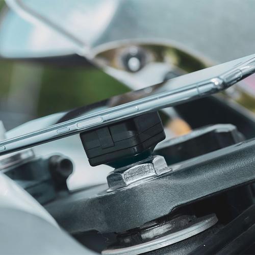 CLIQR Telephone Holder for Motorcycles – Secure Mount for 10–16mm Steering Heads (Black)