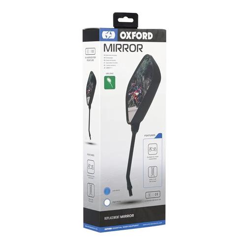 Left-Sided Motorcycle Mirror – Black M10x1.25mm Thread, Right-Handed, Road Approved