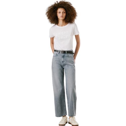 Women’s Short Sleeve Cotton T-Shirt with Ribbed Crew Neck & Logo