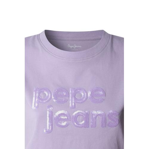 Women’s Short Sleeve Cotton T-Shirt with Ribbed Crew Neck & Logo