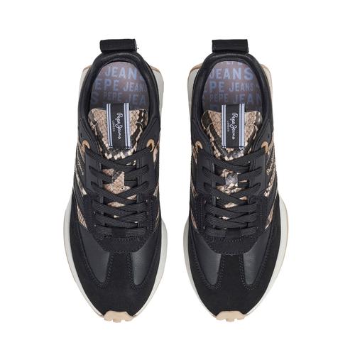 Women's Lucky Fenix Sneakers with Animal Print & Lace-Up Closure