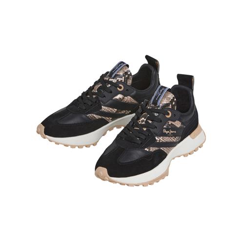 Women's Lucky Fenix Sneakers with Animal Print & Lace-Up Closure