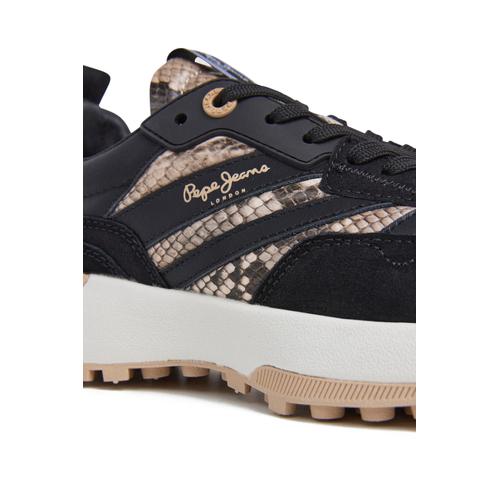 Women's Lucky Fenix Sneakers with Animal Print & Lace-Up Closure