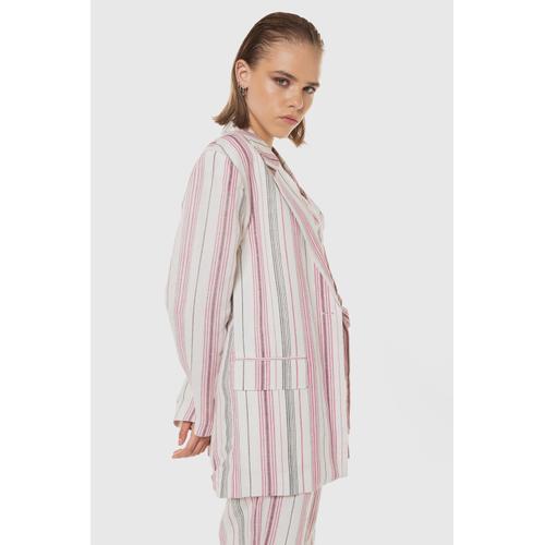 Women's Delilah Striped Single-Button Blazer Jacket