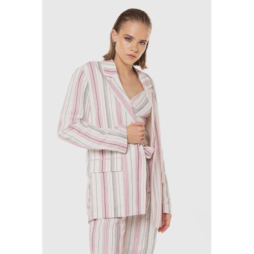 Women's Delilah Striped Single-Button Blazer Jacket