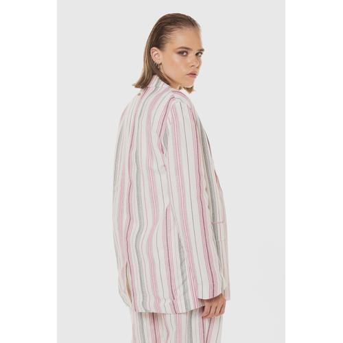 Women's Delilah Striped Single-Button Blazer Jacket