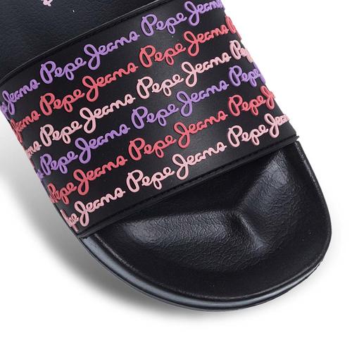 Women’s Slides with Anatomical Sole and Logo Strap Pattern