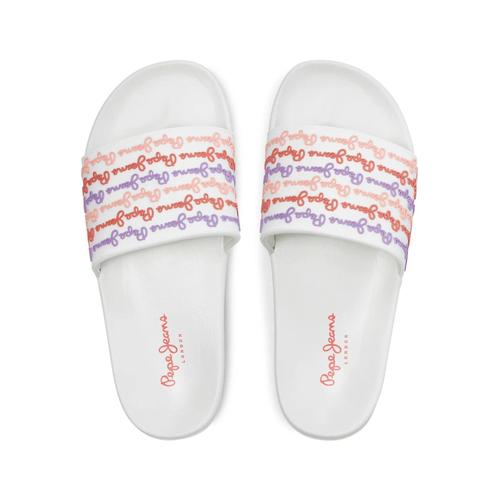 Women’s Slides with Anatomical Sole and Logo Strap Pattern
