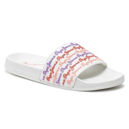 Women’s Slides with Anatomical Sole and Logo Strap Pattern