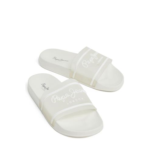 Women’s Translucent Slides with Anatomical Sole and Embossed Logo