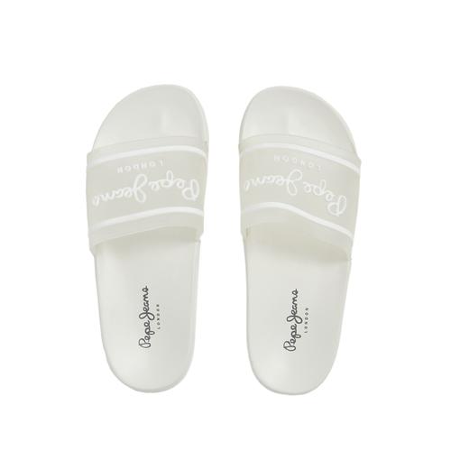 Women’s Translucent Slides with Anatomical Sole and Embossed Logo