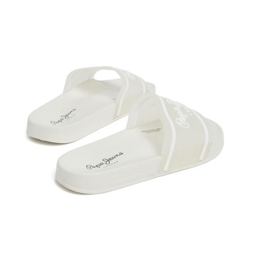 Women’s Translucent Slides with Anatomical Sole and Embossed Logo
