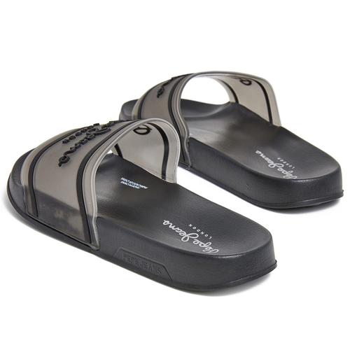 Women’s Translucent Slides with Anatomical Sole and Embossed Logo