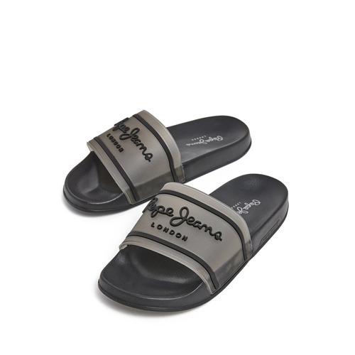 Women’s Translucent Slides with Anatomical Sole and Embossed Logo