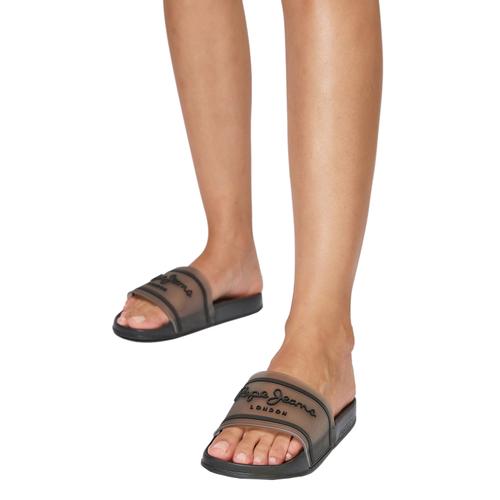 Women’s Translucent Slides with Anatomical Sole and Embossed Logo